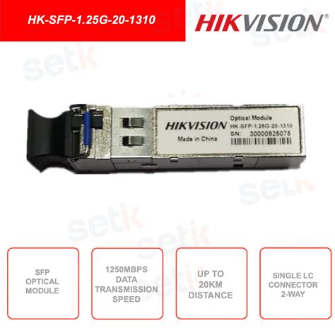 Hk Sfp 125g 20 1310 Sfp Module Hikvision 125g Ethernet Rohs