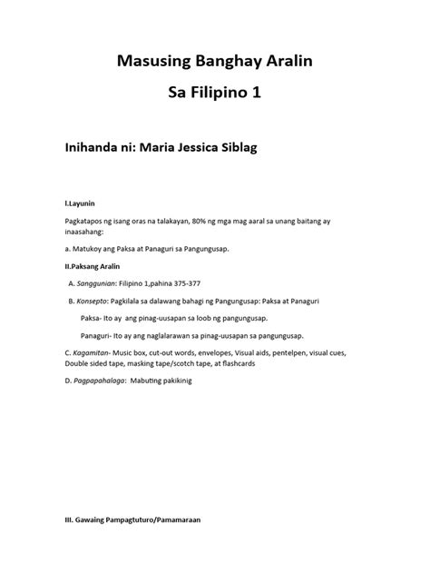 Filipino-1paksa-at-panaguri | PDF