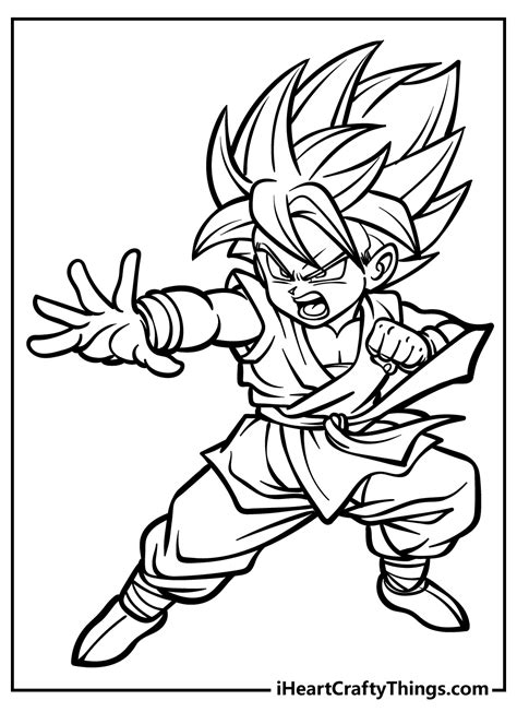 Printable Goku Coloring Page (Updated 2022) - Coloring Home