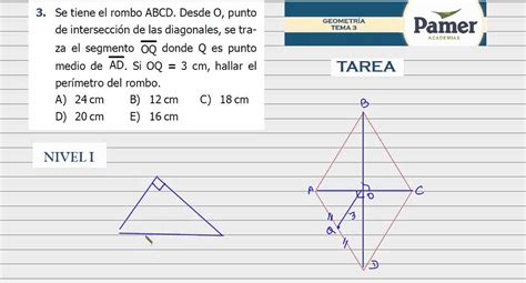 Paralelogramos Geometria Semana3 Pamer San Marcos Ejercicio 3 Youtube