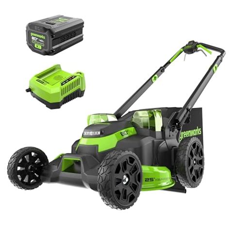 Greenworks 80v 25 Brushless Cordless Self Propelled Dual Blade Lawn Mower Led Headlight