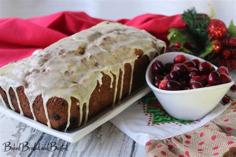 Cranberry Nut Bread With Orange Glaze