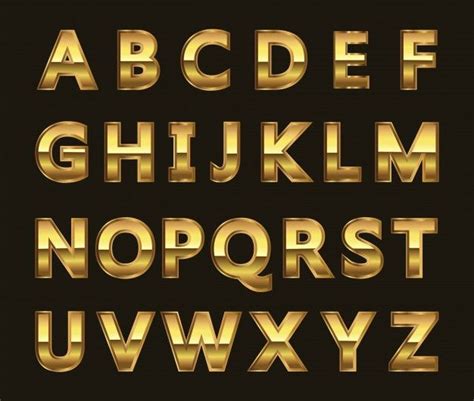 Gold Letters Alphabet Numbers Stock Illustration Illustration Of Type