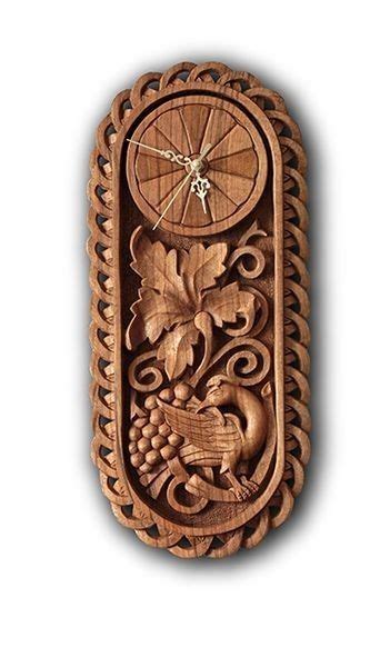 Pin By Aco Panovski On Wooden Clock Carved Wood Wall Art Wood Clock