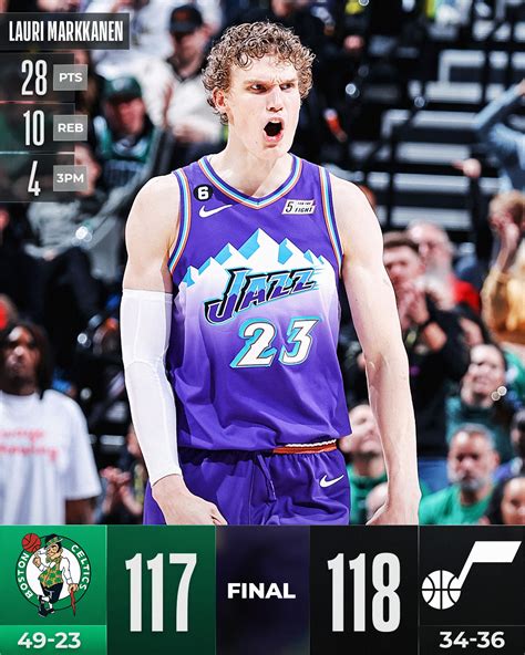 NBA On Twitter 28 Points From Lauri Markkanen And A Game Winning