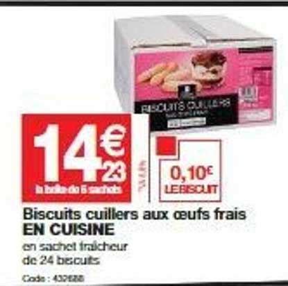 Promo Biscuits Cuillers Aux Oeufs Frais En Cuisine Chez Promocash