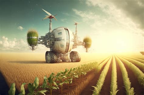 Premium AI Image | Concept of technology and agriculture Agritech