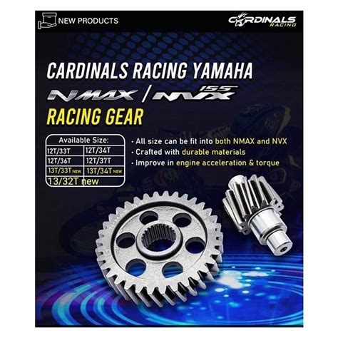 Cardinals Racing Gear Ratio Set Yamaha Nvx Aerox Bws X Max Nmax