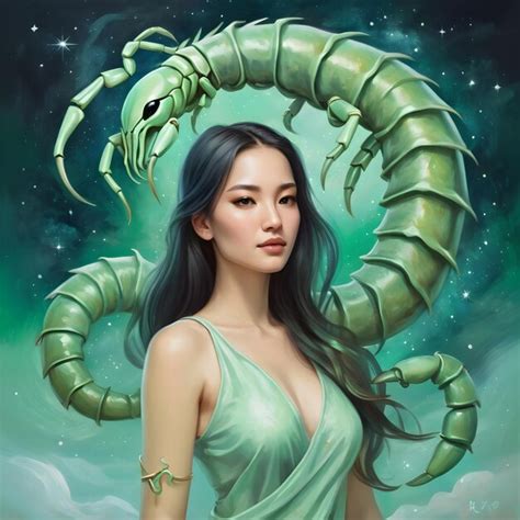 Premium Photo A Drawing Of A Scorpio Woman Zodiac Sign Scorpio