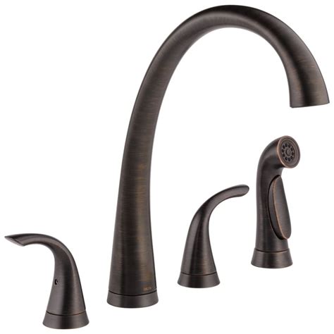 Delta Pilar Waterfall Venetian Bronze 2-handle Deck Mount High-Arc ...