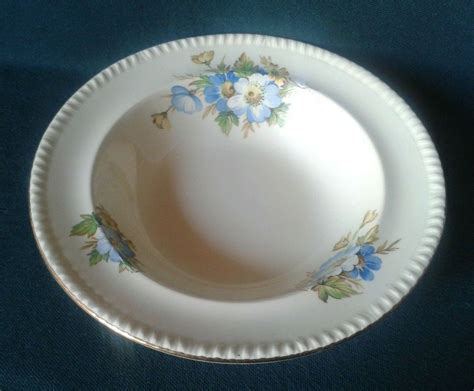 Swinnertons Harvest Dessert Bowl Ironstone Fruit Dish Blue And Yellow