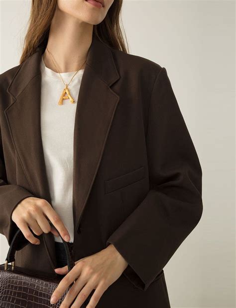 Mitte Long Brown Blazer Brown Blazer Blazer Outfits For Women Brown