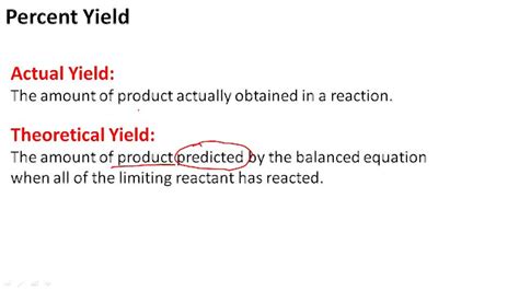 Percent Yield Overview Video Chemistry CK 12 Foundation