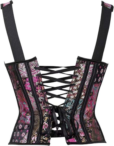 Jutrisujo Korsett Bustier Damen Vollbrust Corsage Mit Strapse Träger