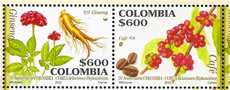 Emisión Postal ”50 Aniversario Colombia Corea Relaciones Diplomáticas” Afitecol Amigos De