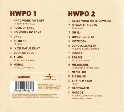 Broederliefde Hwpo Hard Work Pays Off Cd Broederliefde Cd