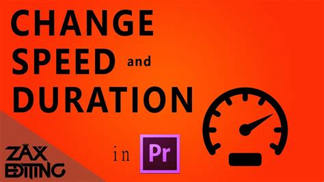 How To Alter The Speed Duration Of A Clip Premiere Pro Tutorial