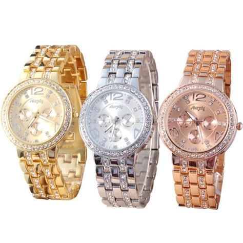 SHARPHY Trois Montre Femme Marque De Luxe Diamant GENEVA Bracelet