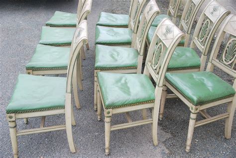 Proantic Suite De 12 Chaises Laquées Directoire