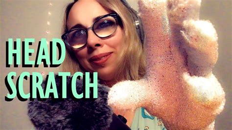 Asmr Head Scratch With Scrub Gloves Fluffy Mic Scratching