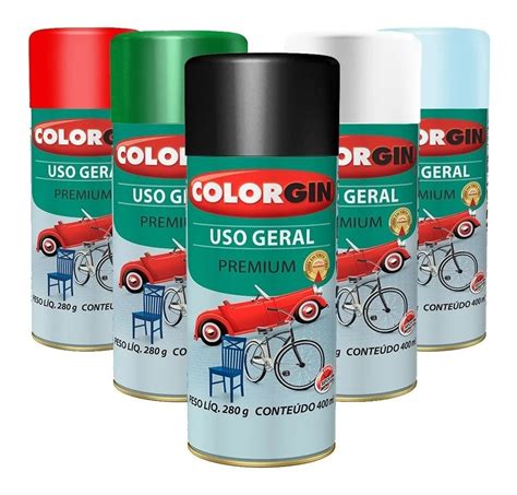 Tinta Spray Colorgin Uso Geral 280g Metal Madeira Artesanato Mercado