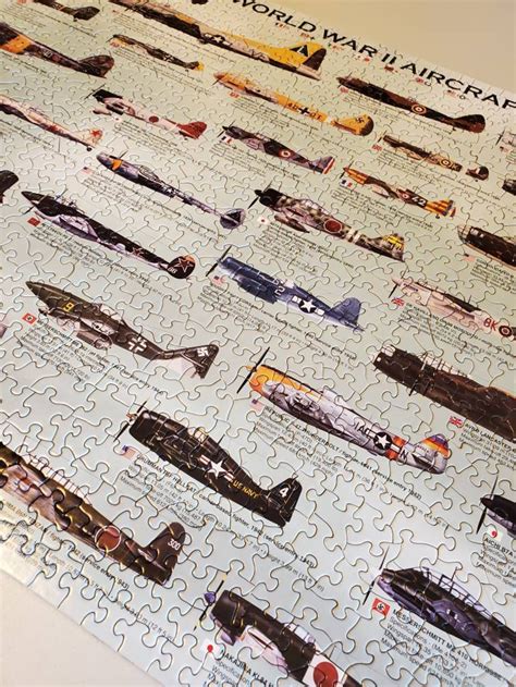 World War Ii Aircraft Puzzle Jigsaw Pieces Fighter Etsy