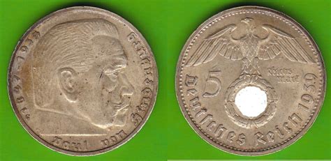 Drittes Reich Reichsmark G Hindenburg Mit Hk Selten Vf Ef Aef