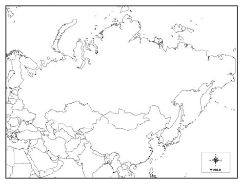 Asia Map With Country Borders Clip Art Library