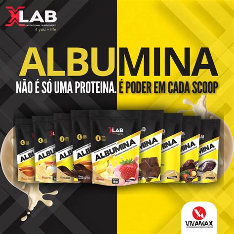 Albumina X lab 1kg Varios Sabores Suplemento Em Pó Proteina Ovos