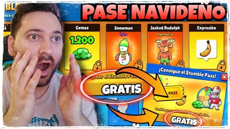 COMPRÉ TODO EL PASE NAVIDEÑO GRATIS EN STUMBLE GUYS YouTube