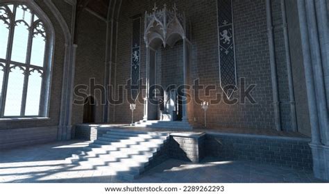 3d Illustration Fantasy Medieval Throne Room Stock Illustration 2289262293 | Shutterstock