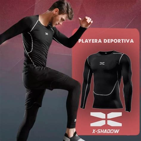 Playera Deportiva Licra De Compresi N Manga Larga Cuad Gyk En Venta En