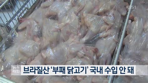 브라질산 부패 닭고기 국내 수입 안 돼