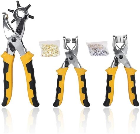 Hole Punches Hand Tools Stark 3PC Leather Belt Hole Punch Eyelet Plier