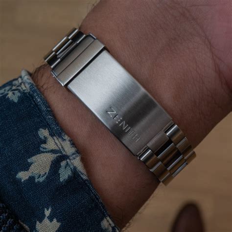 Hands On Zenith El Primero A384 Revival Watch On Gay Frères Ladder Bracelet aBlogtoWatch