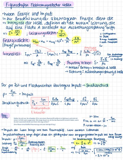 Zusammenfassung Physik Photonen Eigenschaften Elektromagnetischer