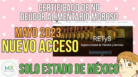 MAYO 2023 CERTIFICADO DE NO DEUDOR ALIMENTARIO MOROSO NUEVO ACCESO