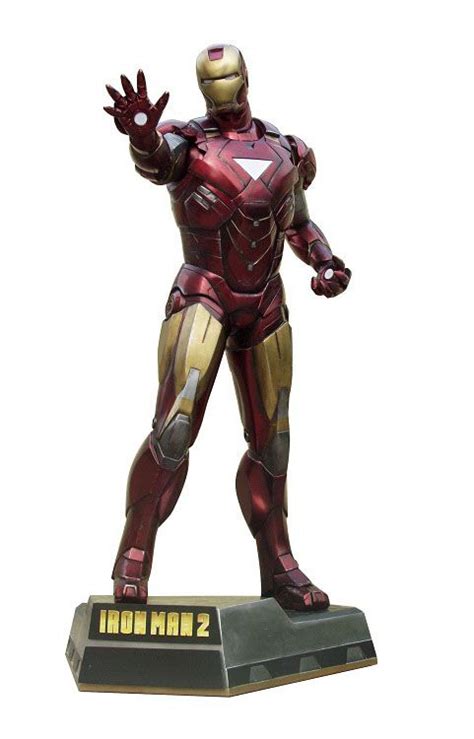 Estátua Homem de Ferro Mark VI Iron Man Mark VI Battle Version Life