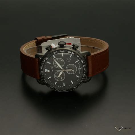 Zegarek M Ski Timex Na Br Zowym Pasku Casual Chrono Tw U