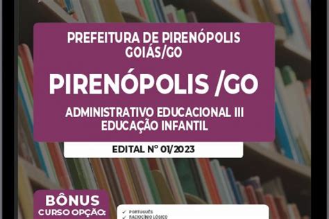 Apostila Prefeitura Pirenópolis GO PDF Adm Ed III Educação Infantil