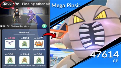 Shiny Mega Pinsir DUO RAID In Pokemon Go NO WEATHER BOOST YouTube