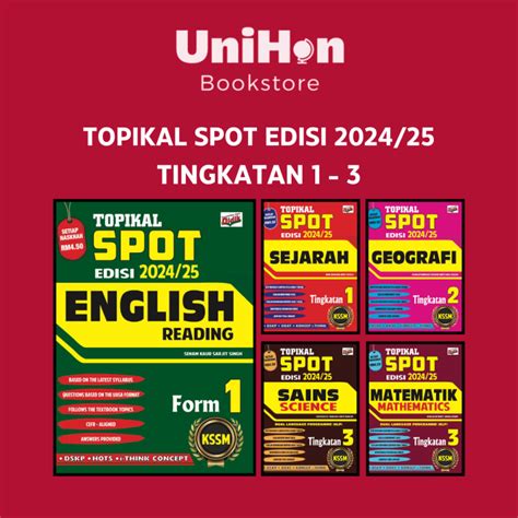 UNIHON VISION Buku Latihan Topikal Spot UASA KSSMTingkatan 1 3