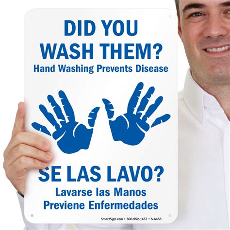 Bilingual Wash Hands Sign