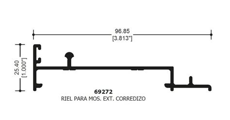 Riel Inferior Con Mosquitero Plg Aluminio Metales Marchina