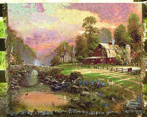 Manual Thomas Kinkade 50 X 60 Inch Tapestry Throw Sunset