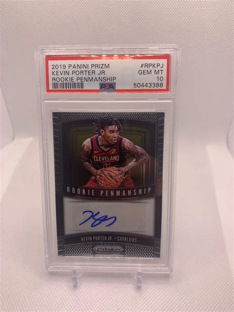 Fs Panini Prizm Penmanship Kevin Porter Jr Rc Rookie Auto Psa