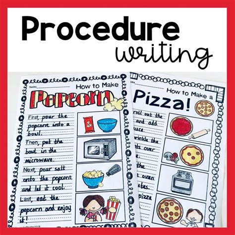 Procedure Writing Worksheets - Terrific Teaching Tactics