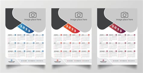 2023 one page wall calendar design template 10807467 Vector Art at Vecteezy