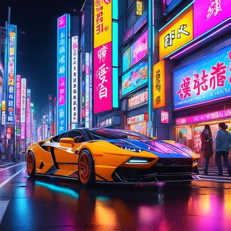 Premium Photo | Neon lit streets of tokyo capturing the vibrant colors and electrifying ...