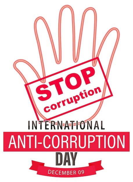 Premium Vector International Anti Corruption Day Poster Design